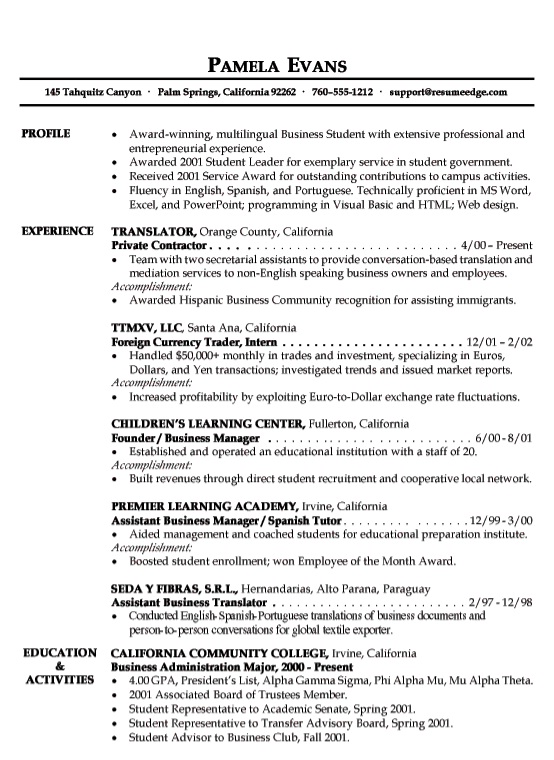 Information specialist resume