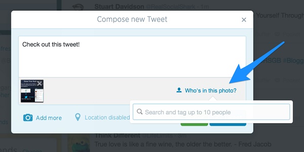 Tag People In Twitter Photographs