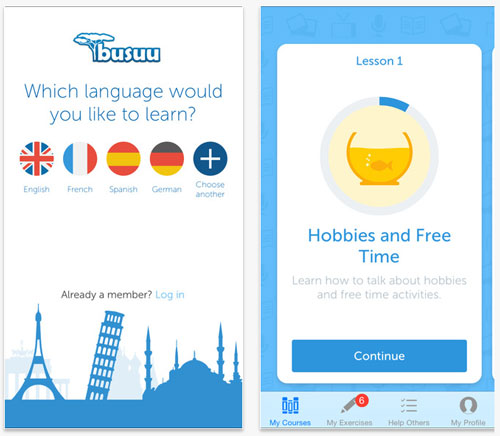 Apps to learn languages