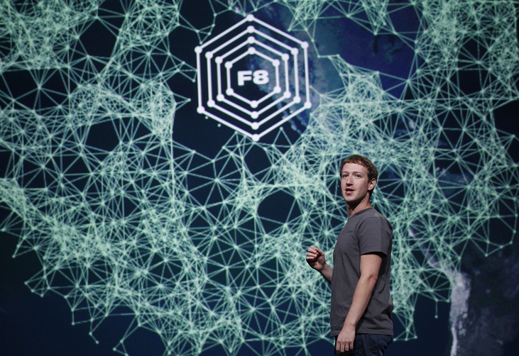 Facebook CEO Mark Zuckerberg delivers his keynote address at the Facebook f8 Developers Conference in San Francisco