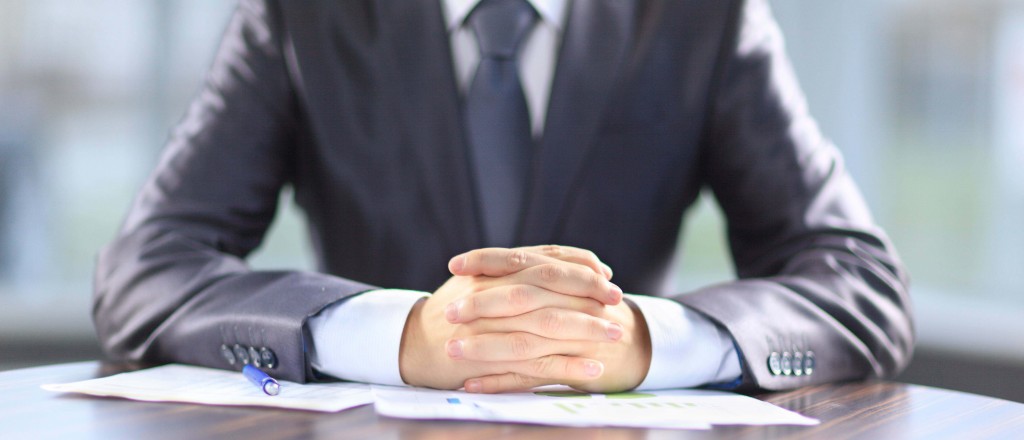 Businessman working with documents in the office