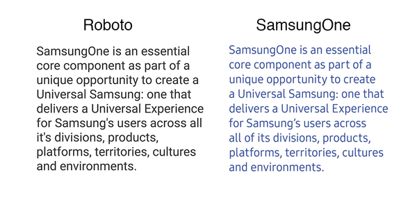 Roboto vs. SamsungOne