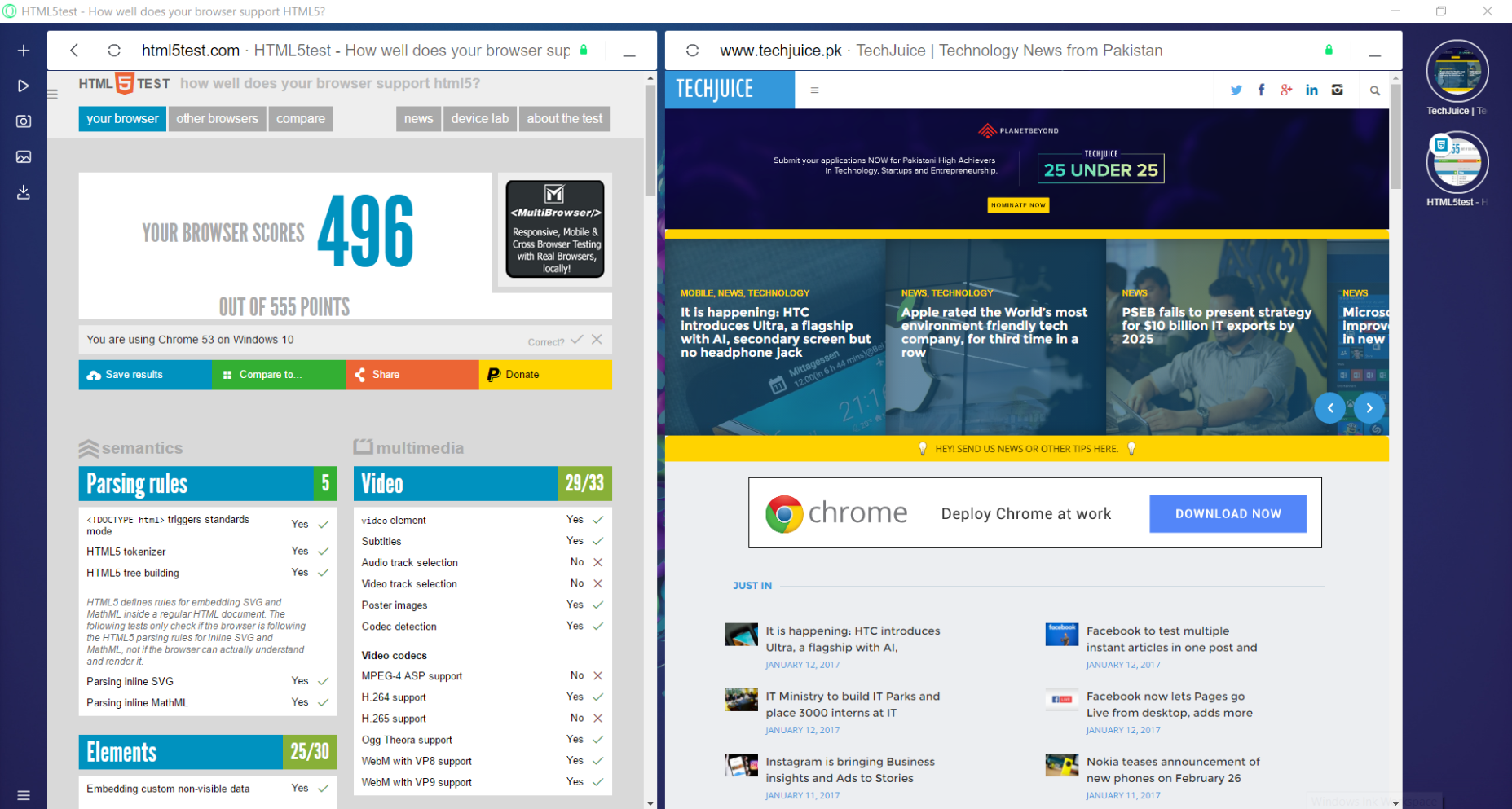 does opera neon browser support windows xp