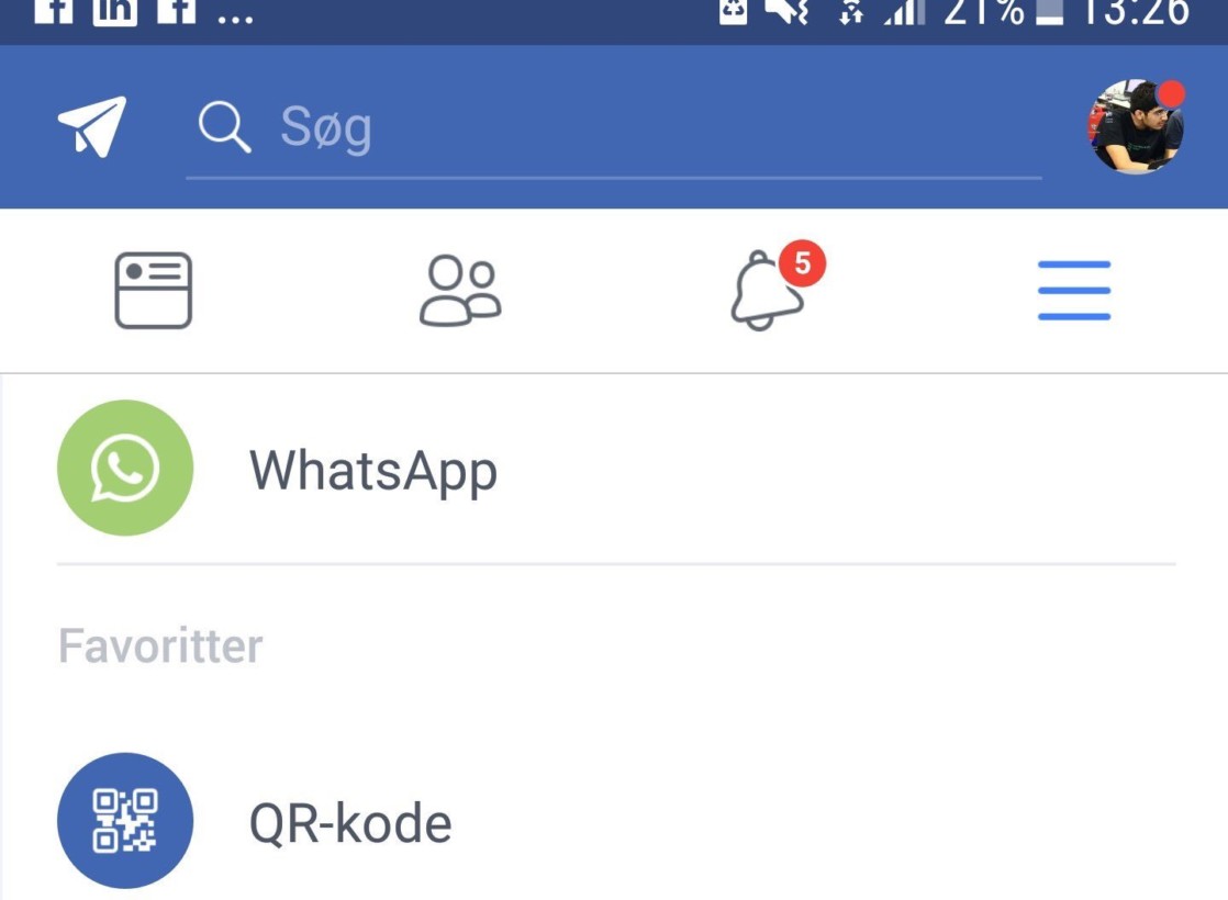 Facebook-WhatsApp button