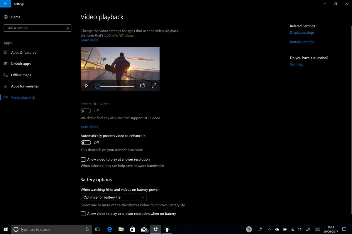 Video Playback Windows update