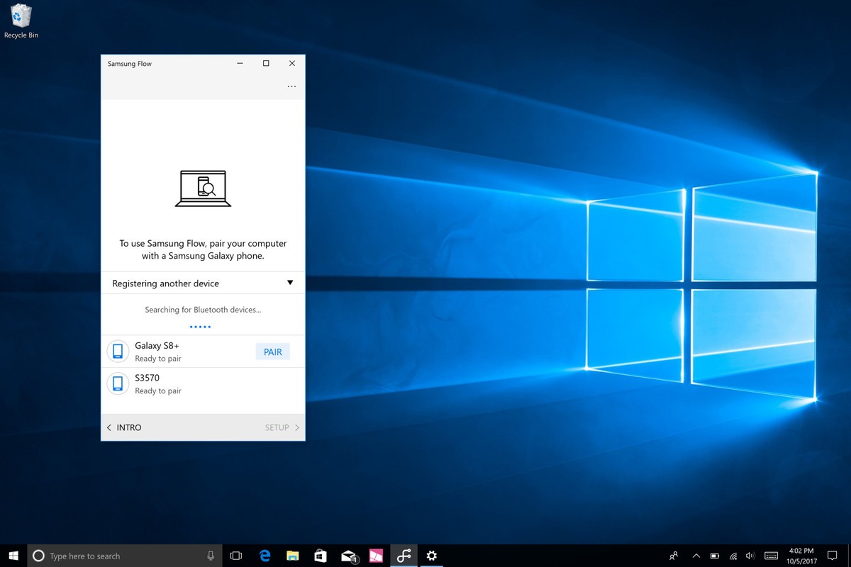 samsung flow windows 10