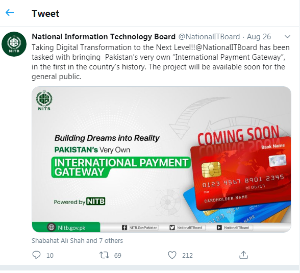 NITB to Soon Launch Pakistan s Own International Payment Gateway - 51