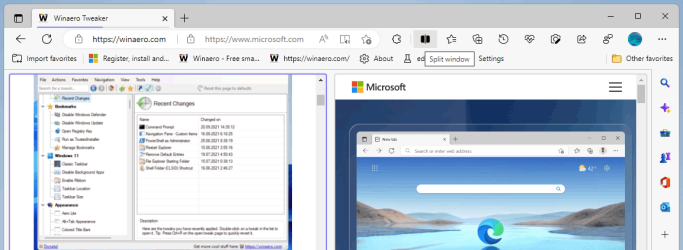 Microsoft Split Screen